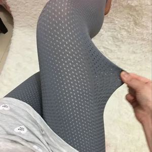 여성용 여름 스포츠 레깅스, 하이 웨이스트 아이스 실크 메쉬 통기성 타이츠, 섹시한 운동 요가 소프트 러닝 크롭 팬츠