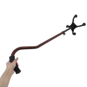 청동 직선 스틱 4개 다리 알루미늄 합금 지팡이 노인 장애인 및 노인(산사나무 잎 의자에 포장)