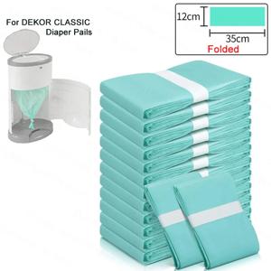 1/4Pcs Dekor 클래식 기저귀 양동이 및 16L 쓰레기통 교체 라이너 Korbel 용 쓰레기 봉투 용 10M Bady 기저귀 리필 가방