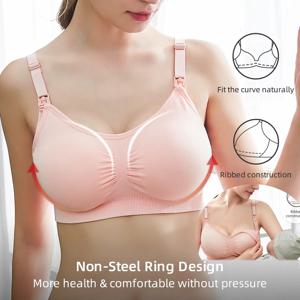 플러스 사이즈 수유 브라 통기성 여성 모유 수유 속옷 심리스 임산부 브라 산후 브라 임산부용