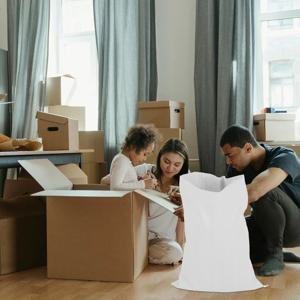 20개 내구성 있는 흰색 모래주머니 중량급 폴리프로필렌 홍수 방지용 가방 비상용 홍수 보호용