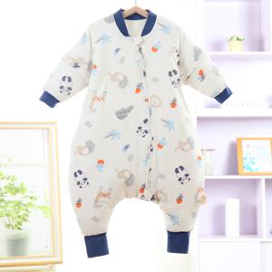 봄과 가을 2.5Tog 얇은 누비 이불 어린이 침낭 만화 순수 코튼 편안한 아기 분할 다리 침낭