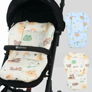 하이체어용 아기 쿠션, 유모차 시트 쿠션, 귀여운 동물 무늬 쿠션 부드러운 양면 두꺼운 쿠션 통기성