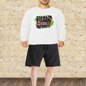 남성 세트 가을 빠른 건조 소도시 감성 프린트 그래픽 티셔츠 수트 남성 수트 세트 2피스 세트 긴팔 티셔츠 +