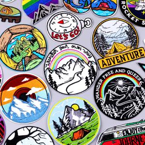 캠핑/모험 패치 의류 스티커에 대한 패치에 철 산 하이킹 패치 의류에 대한 야외 자수 패치 DIY 바느질