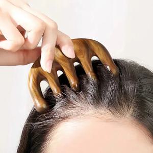 테라피 마사지 빗 머리 얼굴 두피 Gua Sha 마사지 천연 얼굴 넓은 치아 Guasha Scraping Body Massage