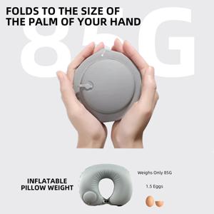 U 자형 풍선 여행 베개 휴대용 에어 넥 지원 쿠션 베개 목 베개를 팽창시키는 편안한 슬리핑 프레스