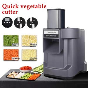 3-in-1 상업용 야채 커터 다기능 전기 다이싱 슬라이싱 파쇄 야채 슬라이서 과일 무 감자 기계