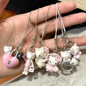 키티 인형 키체인 장난감 귀여운 애니메이션 장난감 DIY 백팩 펜던트 어린이 생일 크리스마스 선물