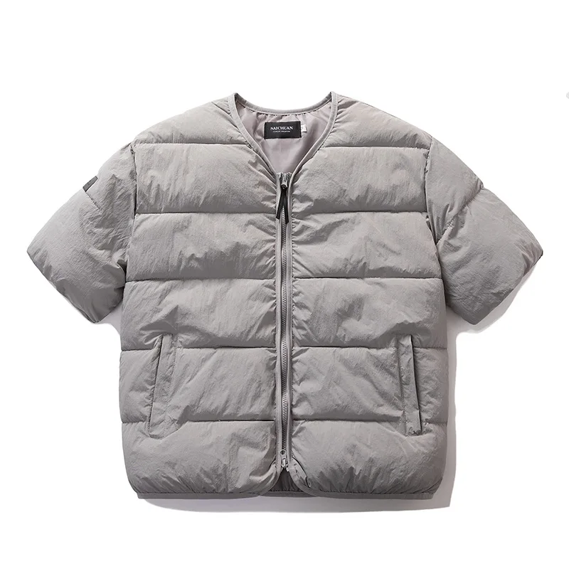 한국 패션 조끼 따뜻한 남녀 공용 반소매 조끼 재킷 겨울 패션 커플 솜 패딩 조끼 코트 따뜻한 조끼