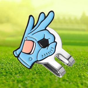 OK 표시 골프 모자 클립 볼 마커 자석 모자에 쉽게 부착 가능한 만화 깃발 패턴 야구 모자 클립 쥬얼리 액세서리 선물