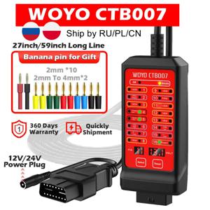 WOYO CTB007 자동차 OBD2 스캐너 진단, 16 핀 디지털 전압 테스터, 자동차  공구 OBD 테스터기  브레이크아웃 박스, 29.5 인치, 59 인치 OBDII 연장 케이블 포함, 차량용, 자동차공구