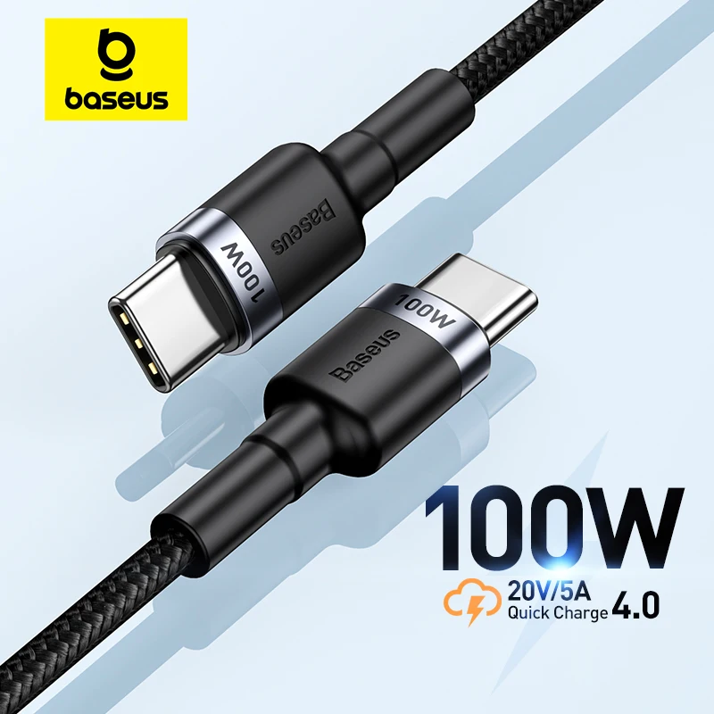 베이스어스 USB 타입 C to USB C 케이블 아이폰 17 16 100W/5A PD 고속 충전 케이블 맥북 샤오미 삼성 타입-C 케이블
