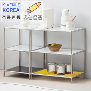 강화 유리 모듈 선반 스텐 프레임 3단 유리 색상 교체 (Reinforced Glass Module Shelf Stainless Steel Frame Glass Color Replacement)