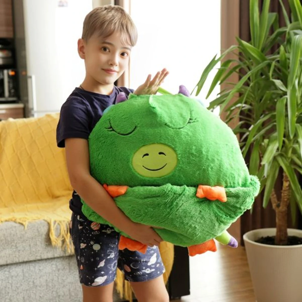 생일 선물을위한 어린이 만화 수면 자루 어린이 침낭 봉제 인형 베개 아기 소년 소녀 따뜻한 부드러운 게으른 Sleepsacks