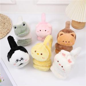 만화 동물 겨울 따뜻한 귀마개, 귀여운 토끼 병아리 곰 개구리, 어린이 워머, 부드러운 캐시미어, 가짜 모피 귀걸이