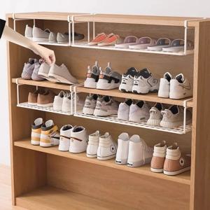 1pc 개폐식 신발 캐비닛 주최자 조정 가능한 스토리지 선반 옷장 문 옷장 용 공간 절약형 교수형 파티션