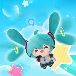 새로운 하츠네 미쿠 귀여운 말꼬리 뽑기 인형 푸푸 듀얼 말꼬리 주변 장식 푸푸 인형 생일 선물 장난감