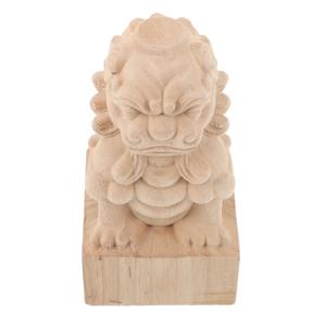 1개 나무 장식품 8X8X15cm 조각된 사자 미완성 포스트 토퍼 계단 침대 커튼 봉 DIY 공예 울타리 난간 장애인용