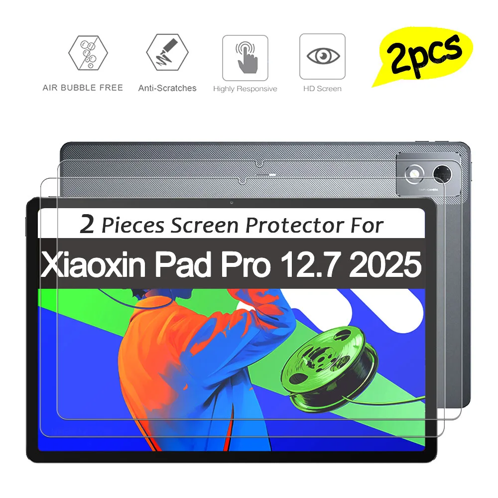 Lenovo Xiaoxin Pad Pro 12.7 2025 태블릿 오일 코팅 하드 필름 용 2 조각 HD 스크래치 방지 화면 보호기 강화 유리
