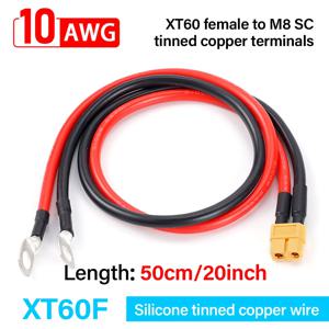 XT60 암/수-M8 O 링 아일렛 터미널 플러그 커넥터 케이블 10AWG RC Lipo 배터리 FPV 레이싱 용 충전기 측면 전원 와이어
