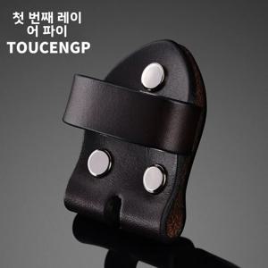 진짜 가죽 벨트 버클 레이어드 소가죽 버클 없는 스트랩 가죽 링 헤드 피스 벨트용 가죽 액세서리