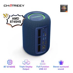 차트리 미니 PC R7 8745HS 게이밍 데스크탑 컴퓨터 (WiFi 6/블루투스 5.2/HDMI/USB 4 지원)