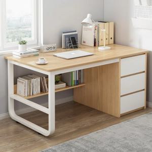 서랍 테이블 컴퓨터 책상 사무용책상 100*60 120*60CM 책상 화이트 책상 사무실 책상 1인용 컴퓨터 책상  학생 공부 책상