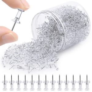 100개/박스 푸시 핀 플라스틱 핀 표준 핀 게시판 사진 고정용 문구류