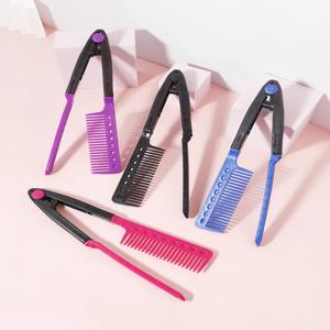 직모 브러시, V자형 고데기, 머리카락을 곧게 펴고, 미용실에 적합하며, 실제 머리 가발에 특별합니다.