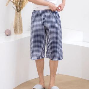 에이원 남성용 엠보 체크 7부/잠옷/파자마/잠옷바지/남성잠옷/홈웨어/정강이길이/시원한잠옷/편안한파자마