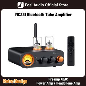Fosi Audio MC331 2.0 채널 Bluetooth 스테레오 통합 튜브 앰프, 패시브 스피커용 미니 올인원 DAC 오디오 파워 앰프
