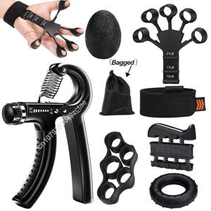 5-60kg 조정 가능한 손 그립 강도 강화제 트레이너 풀 세트, 카운터 손목 팔뚝 및 근육용 손 운동기 포함