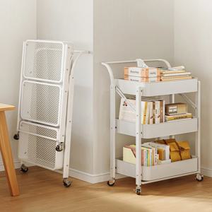 접이식 수납선반 소형 카트 수납선반 다층 바닥 수납선반 주방 스낵선반 화장실 이동식 수납선반
