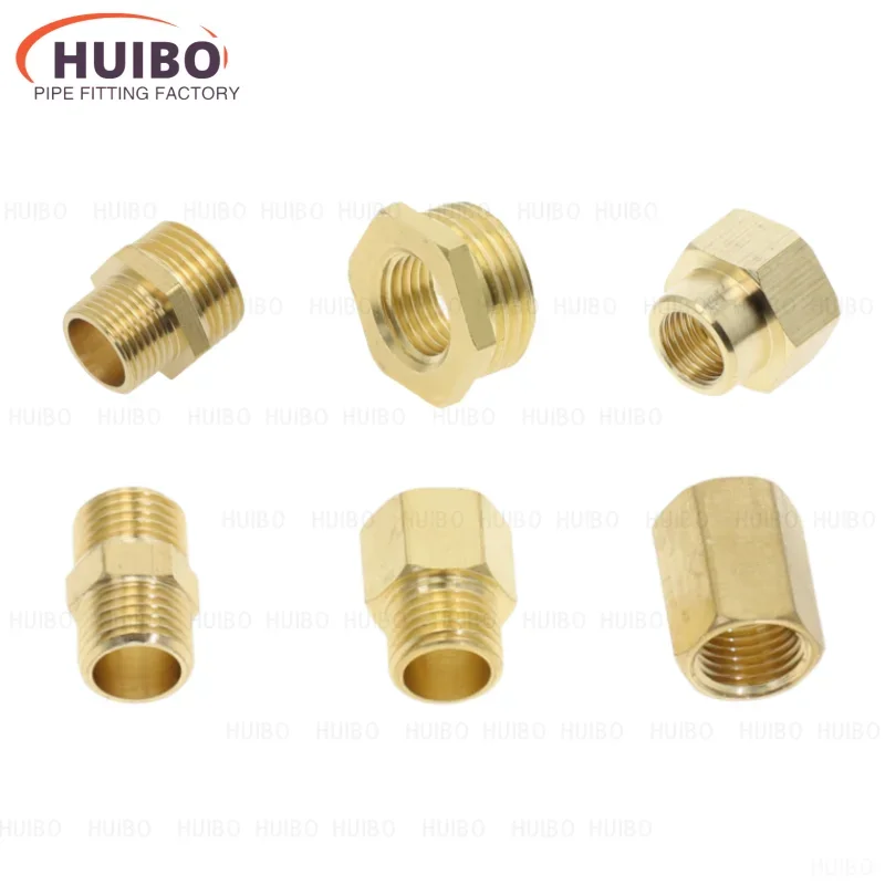 황동 파이프 육각 니플 피팅 퀵 커플러 어댑터 1/8 1/4 3/8 1/2 3/4 1 BSP 어댑터 피팅 육각형 부시 부싱 감소