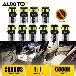 AUXITO 캔버스 194 501 T10 W5W LED 전구, 오류 없음, 5W5 SMD 4014 칩, 자동차 인테리어 램프, 계기 조명, 퓨어 화이트, 10 개, 8 개, 6 개, 4 개, 2 개