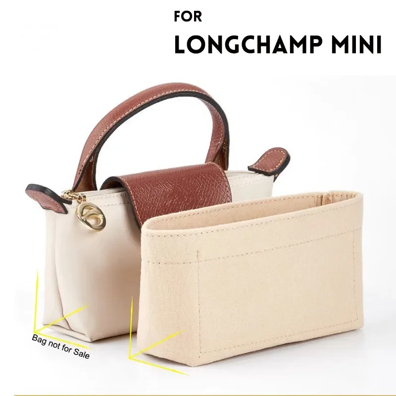 LONGCHAMP 미니 토트 용 가방 주최자 Timid Bag 보관 및 마무리 내부 가방 라이너 핸드백 삽입 주최자 맞춤 미니 사이즈