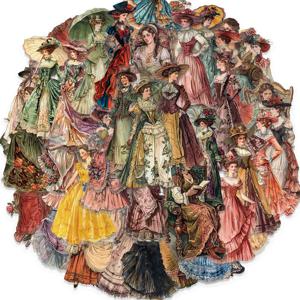 휴대폰, 노트북, 컵, 사진 프레임, DIY 장식 스티커를 위한 50개 빈티지 유럽 및 미국 캐릭터 스티커