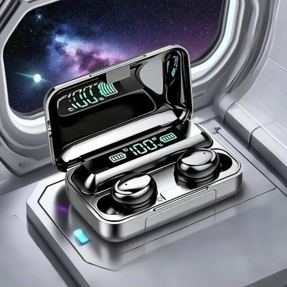 F9 스포츠 무선 이어폰 블루투스 스테레오 헤드폰 소음 감소 방수 이어버드(마이크 포함)