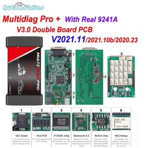 Multidiag Pro + V2021.11 V3.0 NEC 릴레이, 블루투스 CDP 프리 키젠 OBD OBD2 스캐너 진단 인터페이스, BMW 자동차 트럭용