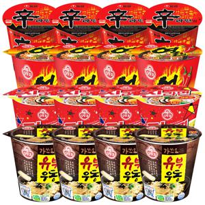 컵라면 소컵 세트(가쓰오유부우동4개+신라면4개+열라면4개+진라면매운맛4개)