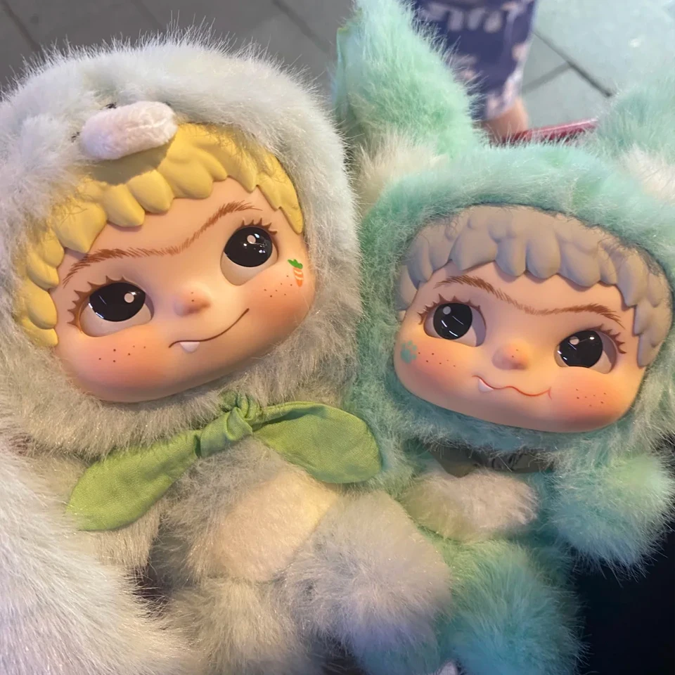 공식 품질 트렌디 플레이 블라인드 박스 플러시 펜던트 와쿠쿠 여우 토끼 장난기 일기 시리즈 소녀 선물 귀여운 장식품 미스터리 박스