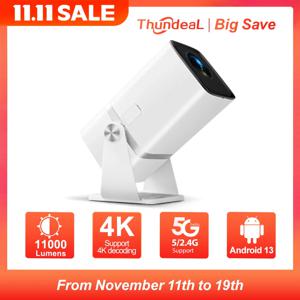 ThundeaL 미니 프로젝터, 풀 HD, 1080P, 4K, 안드로이드, 와이파이, 영화, 스마트 TV, 가정용 영화관, 휴대용 빔, TD80