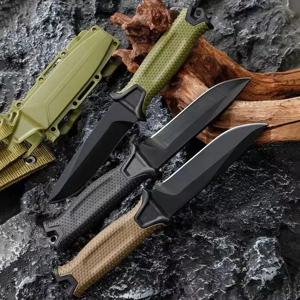 2024 스테인리스 스틸 야외 생존 나이프 휴대용 캠핑 포켓 나이프 군용 전술 나이프