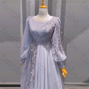 여성용 적당한 긴 소매 무도회 드레스, 두바이 롱 포멀 파티 원피스, 사우디 아라비아 무도회 파티 가운, 맞춤형 이브닝 드레스