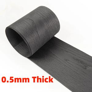 목공 가구 제작 및 장식 표면 마무리용 0.5mm 두께의 천연 염색 블랙 오크 그레인 우드 베니어