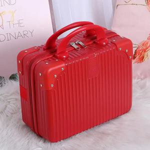 휴대용 소형 여행용 가방 경량 핸드헬드 여성용 화장품 보관함 4인치 캐주얼 여행용 수납 케이스