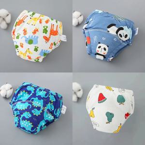 3PCS/1PCS 신생아 훈련 바지 아기 반바지 빨 수있는 속옷 소년 소녀 천 기저귀 재사용 가능한 기저귀 유아 용품 액세서리