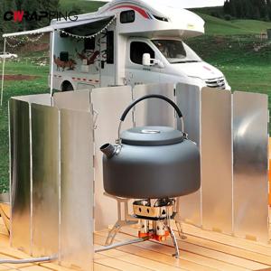 자동차 접이식 바람 보호기 야외 가스 스토브 앞 유리 접이식 가스 히터 캠핑 버너 생존 Accessoreis Camper Supplie