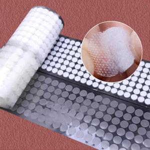 10/15/20mm 투명 도트 스티커 자가 접착 훅 앤 루프 패스너 테이프 베이비 글루 테이프 원형 코인 벨크로 접착제